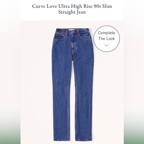 Abercrombie & Fitch Curve Love Ultra High Rise 90s Slim Straight jeans - Picture 1 of 3